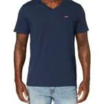 Levi's Original, T-shirt V-Neck Uomo, Blu, XS