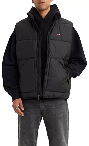 Levi's Sunset Vest Gilet Tramonto, Jet Black, XL Uomini