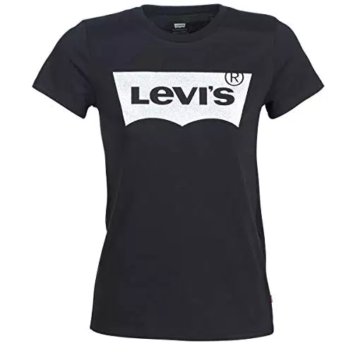 Levi's The Perfect Tee Holiday Tee Black Graph, Maglietta Donna