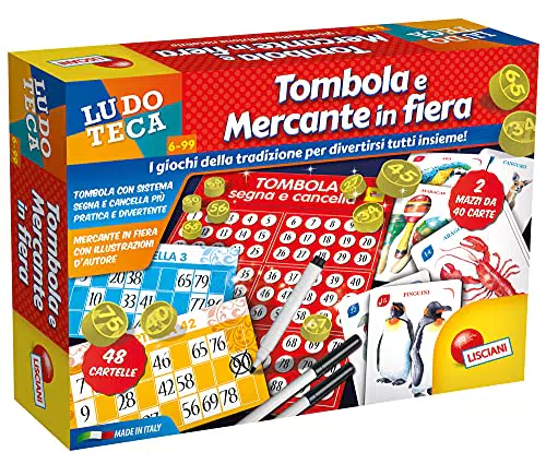 Lisciani Giochi- Ludoteca Tombola Segna e Cancella e Mercante in Fiera