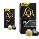 L'Or - Capsule Caffè Espresso Ristretto - 100 Capsule in Alluminio - Intensità 11 - Compatibili con Macchine Nespresso & - Capsule Caffè Espresso Onyx - 100 Capsule in Alluminio - Intensità 12