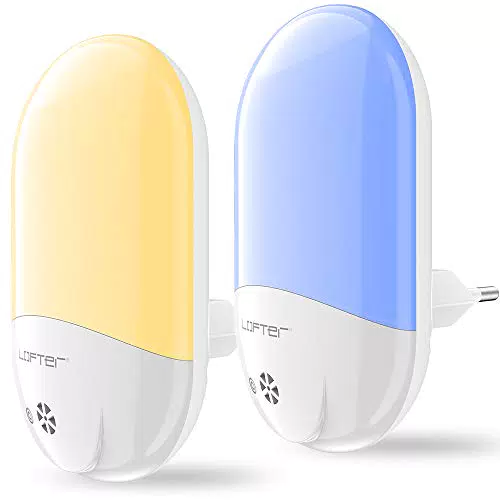 Luce notturna per bambini LED LOFTer Luce notturna Presa elettrica Multicolore Automatica Plug-and-Play Luce Notturna Settore con Sensore Crepuscolare