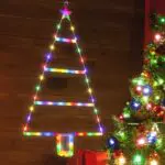 Luci Natale Esterno Batteria, Moxled 61cm LED Scaletta Luci Natale Batteria con Timer
