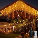 Luci Natale Esterno Cascata, SODREE 9M 360LED Tenda Luminosa Esterno Cascata Luminosa Led Esterno con telecomando
