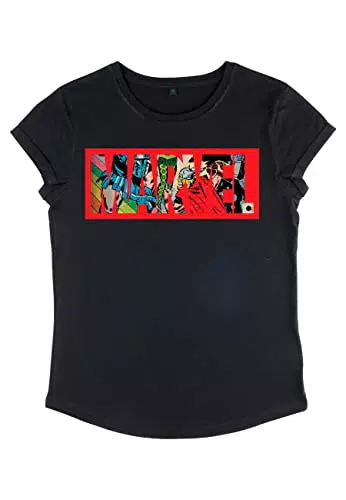 Marvel Avengers Classic-Maglietta a Maniche Corte da Donna Thor Comic T-Shirt