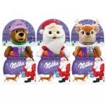 Milka, peluche di natale disponibile con 3 personaggi e deliziosi cioccolatini al latte milka