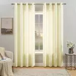 MIULEE Tende in Velluto Moderne Tinta Unita Morbido Resistende con Occhielli per Soggiorno Camera da Letto 2 Pannelli 140X225 CM Beige