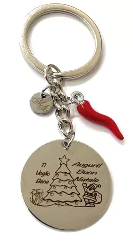 MODA MavillA Portachiave Natale babbo natale albero decorazioni corno portafortuna idea regalo