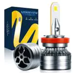 MONDEVIEW Coppia LED H11 6000K 60W 16000LM Lampadina H8 H9 LED per Auto e Moto 400% Luminosità Estremamente Elevata CREE LED CHIP 360° LED H9 Lampadina Fendinebbia Bi-xeno con Fari Abbaglianti