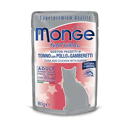Monge - Cibo Per Gatti, Tonno con Pollo e Gamberetti