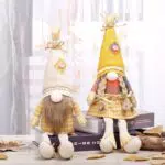 Mosucoirl 2 Pezzi Decorazioni Autunnali Gnomi, Decorazioni Peluche Gnomo Home decor Gnomo Gnomo decor per Casa Cucine Bambola di Peluche Gonk Fatta a Mano Gnomi Gnomi Svedesi Autunno Gnomo Home Decor
