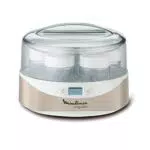 Moulinex YG231E Yogurteo, Macchina per lo Yogurt in Argento Premium con 7 Vasetti da 160 ml Ciascuno