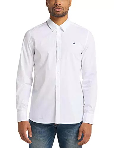 Mustang Casper KC Basic Camicia Elegante, Bianca