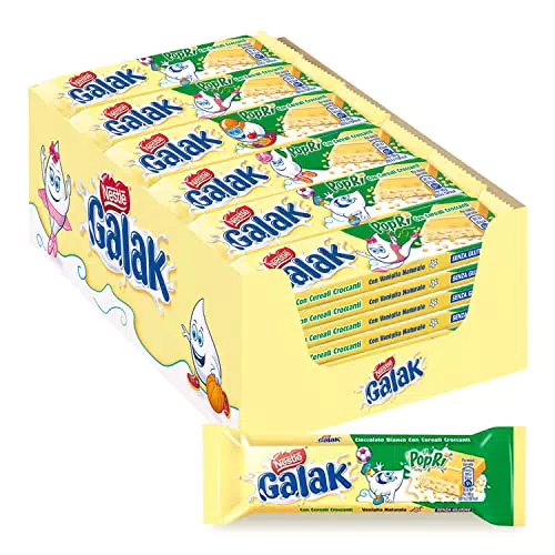 Nestlé Galak Popri Barrette di Cioccolato Bianco con Cereali
