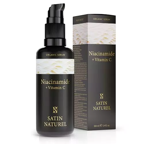 Niacinamide 100ml + Siero Vitamina C + Acido Ialuronico Viso- Siero Viso Skincare - Peeling Viso - Pelle e contorno occhi luminosa e senza Punti Neri