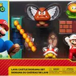 Nintendo Super Mario 5er Figuren Set Lava Castle Diorama