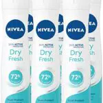 NIVEA Dry Fresh Spray Deodorante 6 x 150 ml, Deodorante spray con formula Dual Active