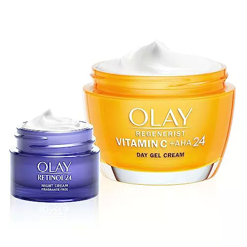 Olay Set Giorno E Notte Con: Vitamin C + AHA24 Crema Gel Giorno Per Il Viso