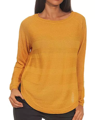 ONLY ONLCAVIAR L/S Pullover Knt Noos Felpa, Giallo, Small Donna