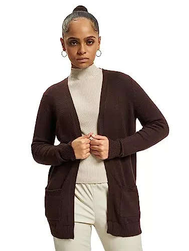 ONLY Onllesly L/S Open Cardigan Knt Noos Maglione, caffè Nero
