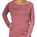 Only Onlmila Lacy L/S Long Pullover Knt Noos Felpa, Rosa