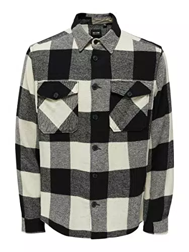 Only & Sons ONSMILO Life LS Check Overshirt Noos Camicia