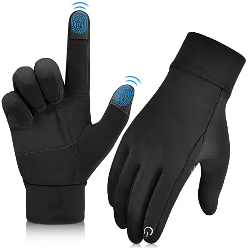 Guanti Invernali Ciclismo con Touch Screen, L, nero
