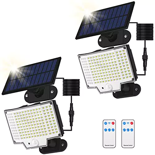 Osairous Lampe Solaire Exterieur 160LED, Luce Solare LED Esterno Con Sensore Di Movimento