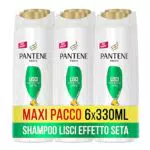 Pantene Shampoo Pro-V Lisci Effetto Seta, 6 confezioni
