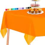 PartyWoo arancione, 1 pezzo, 137 x 274 cm, tovaglia rettangolare