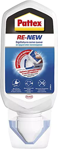 Pattex RE-NEW Bianco, Sigillante bagno e cucina per rinnovo fughe