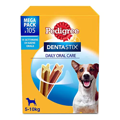 Pedigree Dentastix Snack per la Igiene Orale, 110 g 105 Pezzi - 15 Confezioni da 7 pezzi