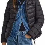 Pepe Jeans Maddie Short, Piumino Donna, Nero ,L