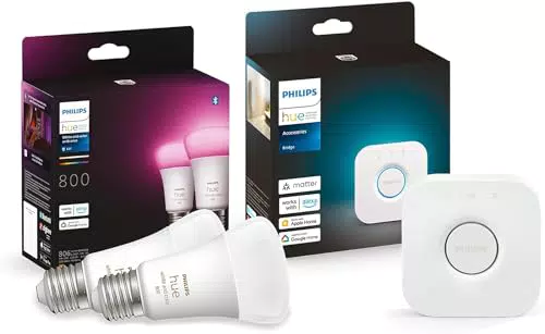 PHILIPS Hue White and Color Ambiance Lampadina Smart 2 Pezzi