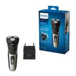 Philips Shaver Serie 3000, Rasoio Elettrico Wet & Dry e Rifinitore a Scomparsa con Astuccio da Viaggio