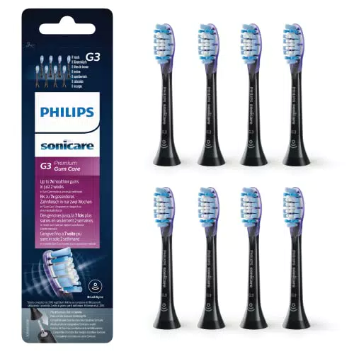 Philips Sonicare HX9058/33 Pack da 8 Testine di Ricambio G3 Premium Gum Care