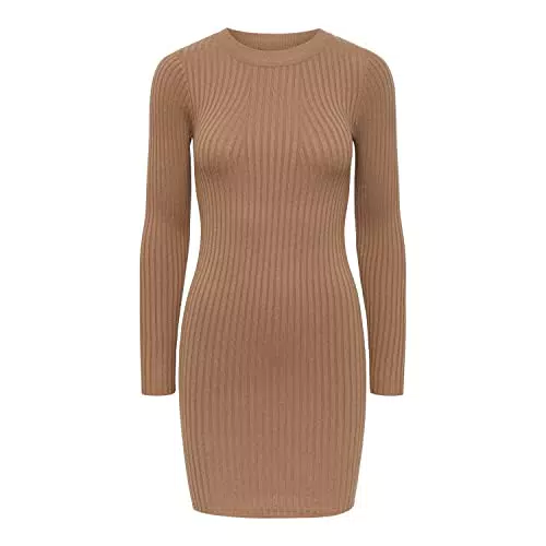 PIECES Pccrista Noos BC-Abito con Scollo a O, in Maglia Vestito