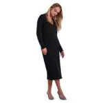 PIECES Pckylie LS-Abito con Scollo a O, Midi Dress Noos Vestito