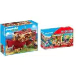 Playmobil Wild Life 9373 - Arca di Noè & City Life 70336 - Pizzeria con tavoli all'aperto