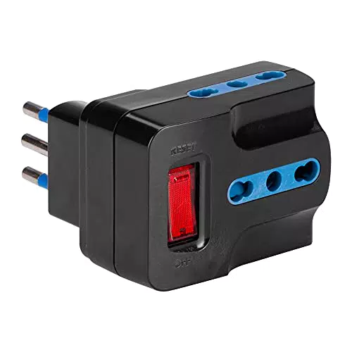 Poly Pool PP2387.1 Adattatore MULTISIZE spina 10A 3 prese 10/16A