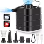 Pompa Elettrica Ricaricabile USB, Pompa ad Aria Portatile con Funzione Luce LED