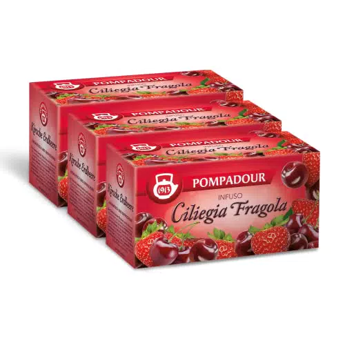 Pompadour, Infuso Ciliegia e Fragola, 60 Filtri, Dolce e Fruttato