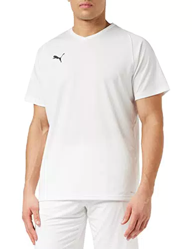PUMA LIGA Jersey Core T-shirt, Uomo, PUMA White-PUMA Black