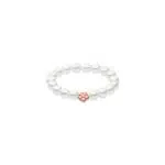 Purelei Shiny Bloom Anello, impermeabile, elastico da donna in perle