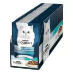 Purina Gourmet Perle Duetti di Mare Umido Gatti con Pesce Dell'Oceano e Tonno