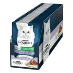 Purina Gourmet Perle Filettini in Salsa Cibo Umido per Gatti con Vitello e Verdure