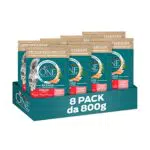 PURINA ONE Bifensis Crocchette Gatto Sterilcat Ricco in Salmone e Frumento - 8 sacchi da 800g ciascuno