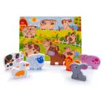 RB&G Puzzle in legno con grandi parti Safaritiere Puzzle per bambini a partire da 1 anno di coniglio & Co