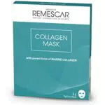 Remescar Maschera Viso Idratante al Collagene - 4 Maschere viso in Tessuto per un’Idratazione Profonda della Pelle - con Collagene Marino - Anti-Età e Ringiovanente - Adatta a Tutti i Tipi di Pelle