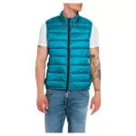 REPLAY Gilet Uomo con Zip, Blu, M